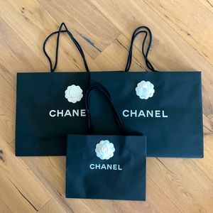 Authentic Chanel shopping bags